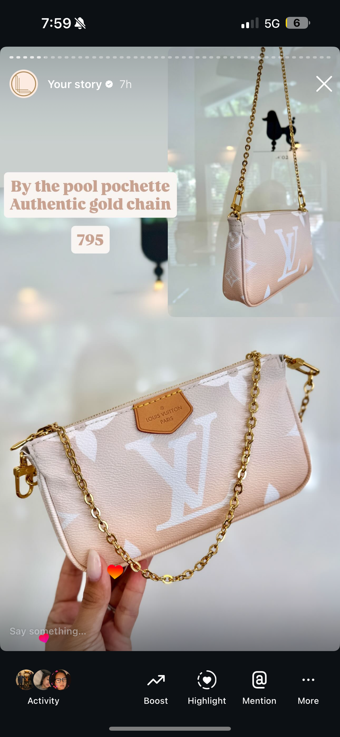 LV by the pool pochette