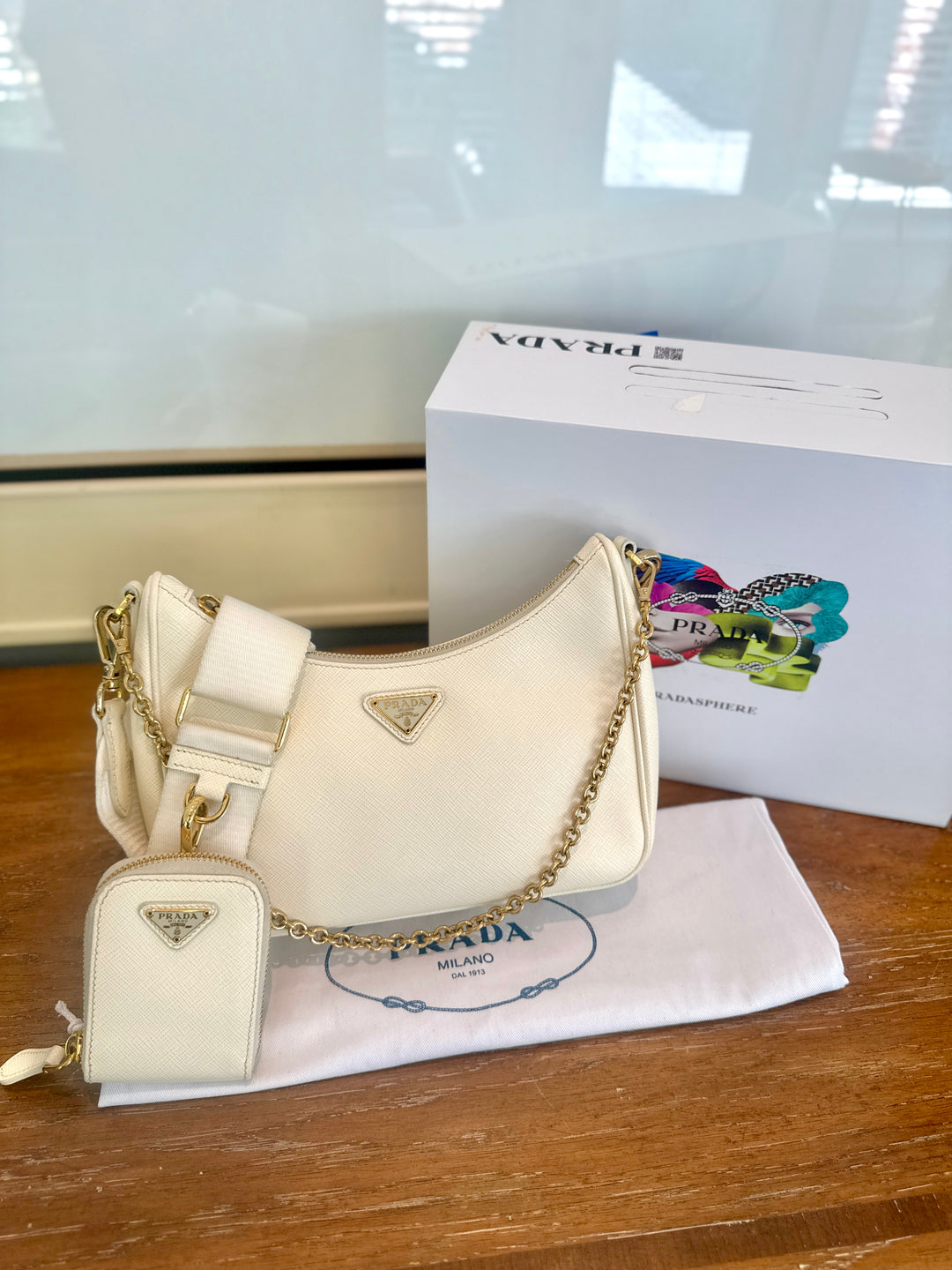 Prada reedition saffiano leather