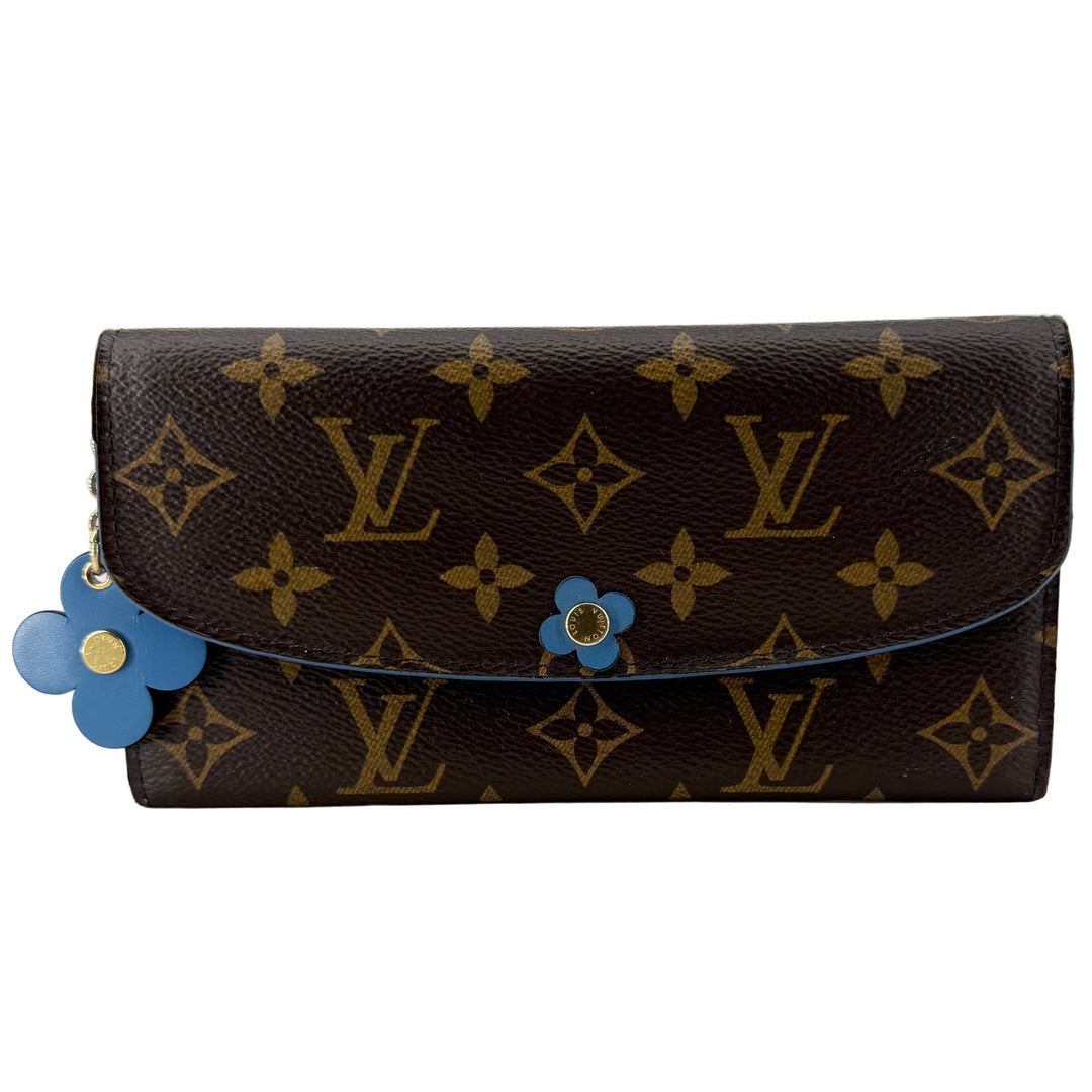 Louis Vuitton Monogram Bloom Flower Émilie Wallet – Bleu Jean