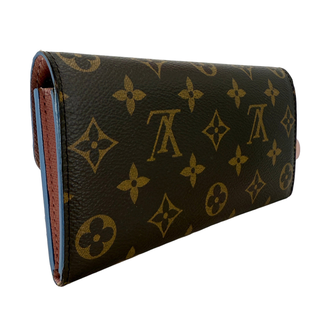Louis Vuitton Monogram Bloom Flower Émilie Wallet – Bleu Jean