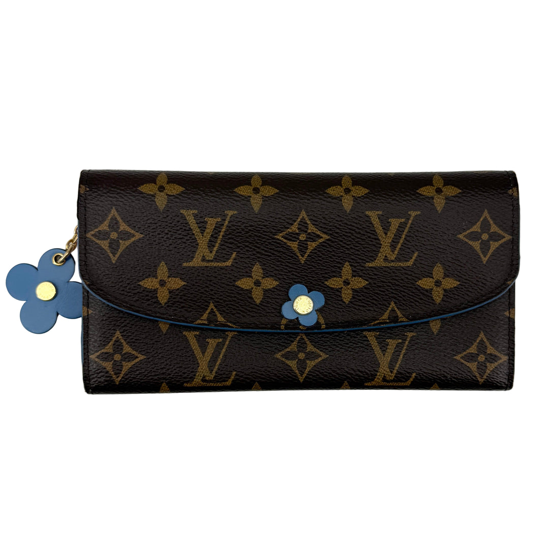 Louis Vuitton Monogram Bloom Flower Émilie Wallet – Bleu Jean