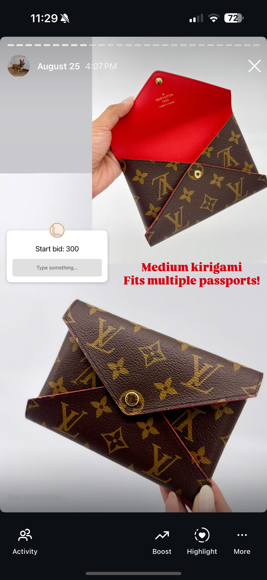 LV medium kirigami
