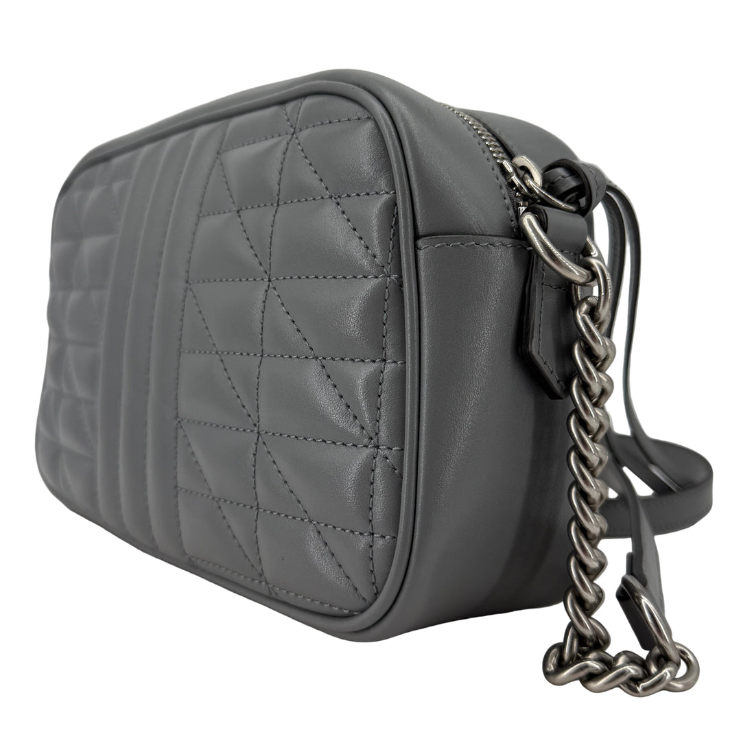 Gucci GG Marmont Aria Small Chain Shoulder Bag – Deep Grey Matelassé Calfskin