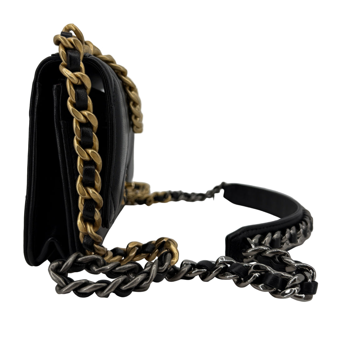 Chanel 19 Wallet On Chain (WOC) – Black Quilted Lambskin