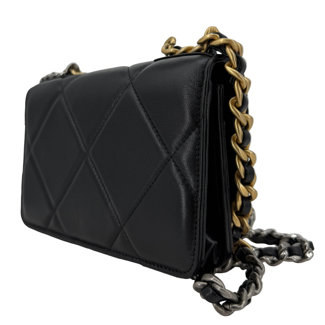 Chanel 19 Wallet On Chain (WOC) – Black Quilted Lambskin