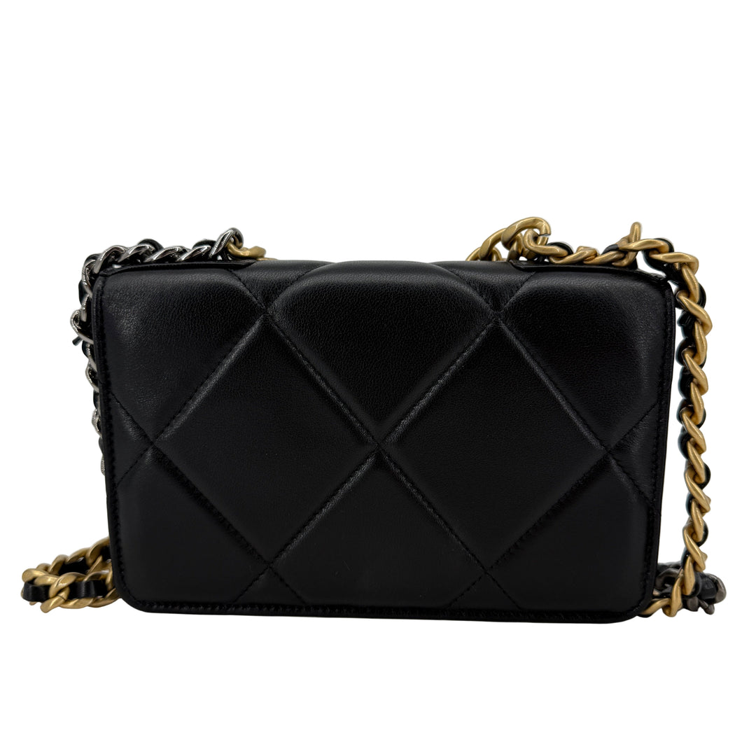 Chanel 19 Wallet On Chain (WOC) – Black Quilted Lambskin