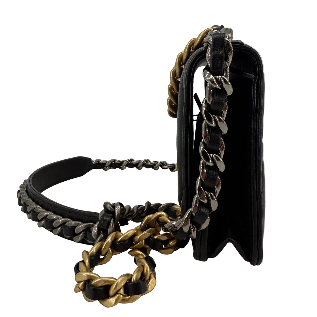 Chanel 19 Wallet On Chain (WOC) – Black Quilted Lambskin