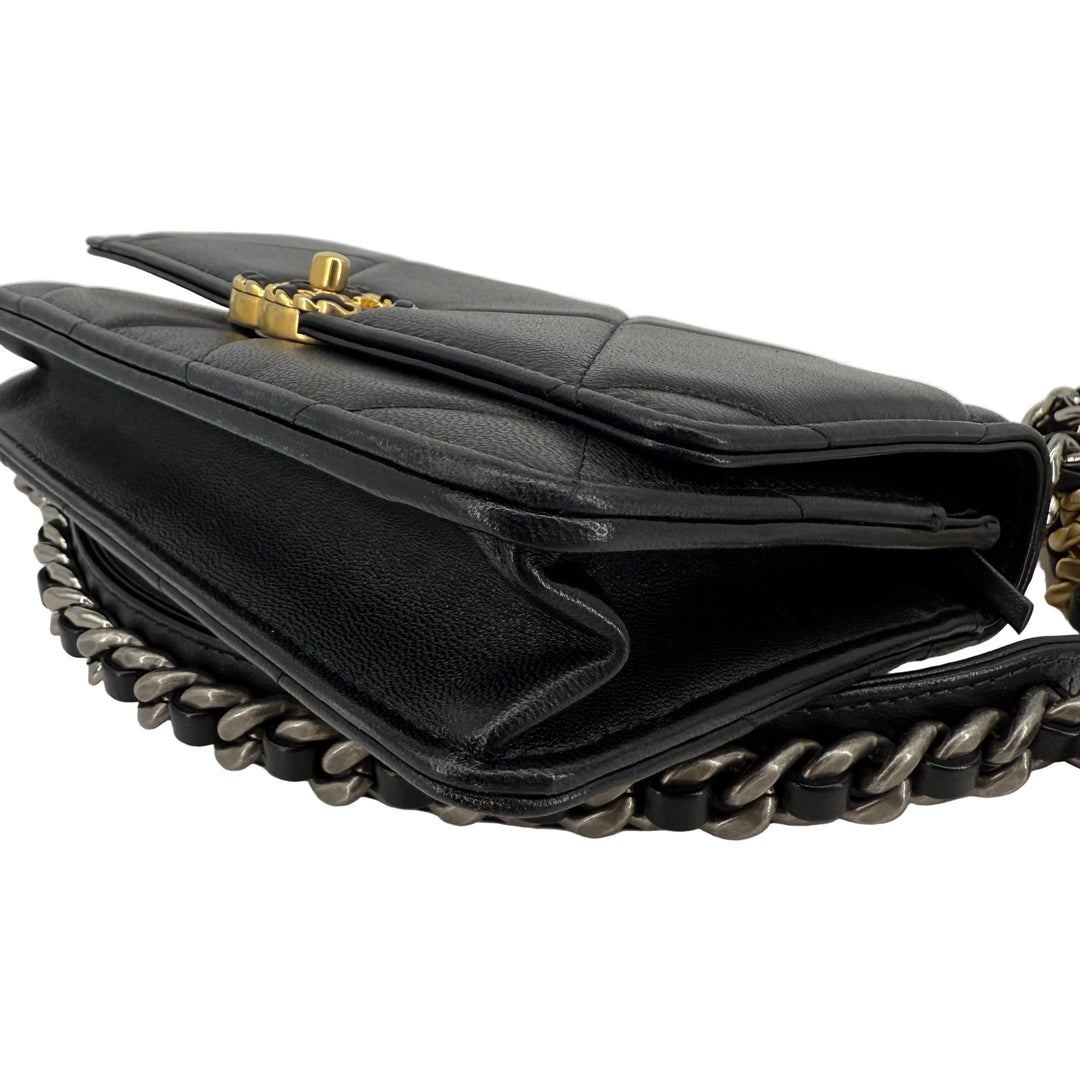 Chanel 19 Wallet On Chain (WOC) – Black Quilted Lambskin