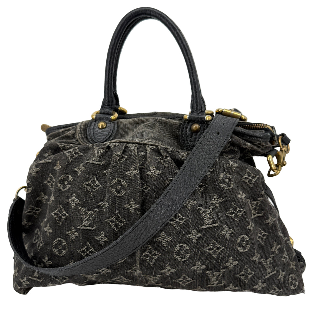 Louis Vuitton Denim Neo Cabby MM – Black Monogram Denim Tote