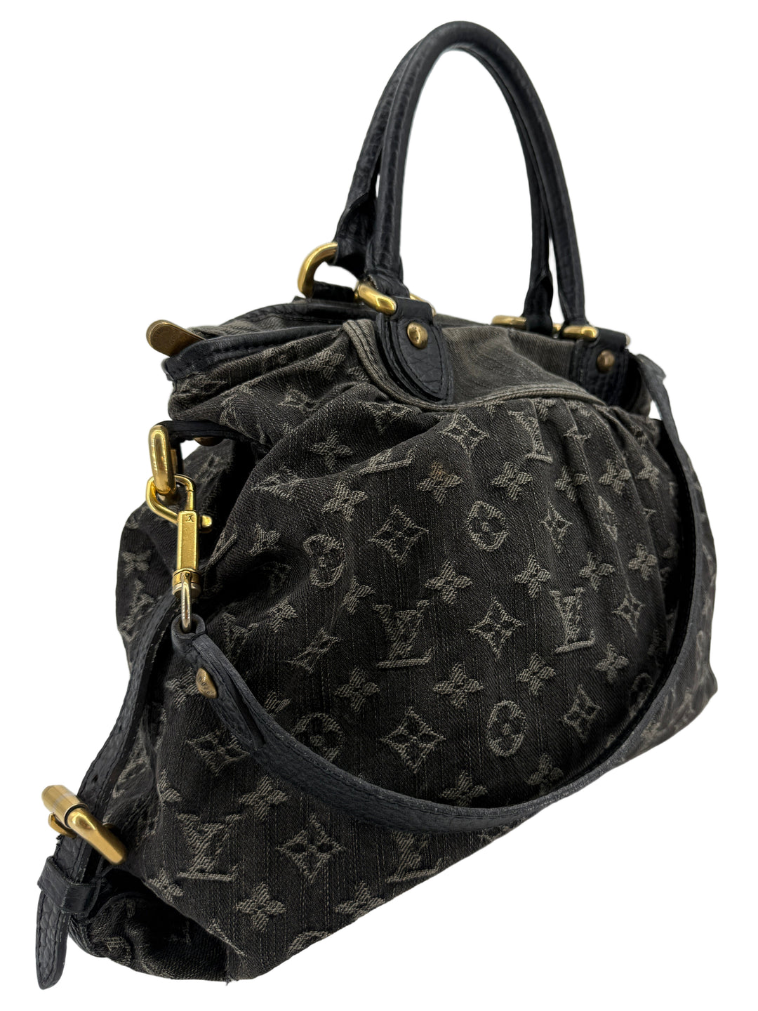 Louis Vuitton Denim Neo Cabby MM – Black Monogram Denim Tote