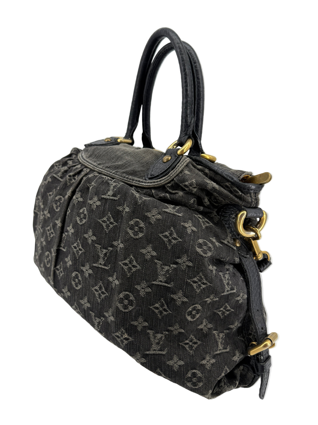 Louis Vuitton Denim Neo Cabby MM – Black Monogram Denim Tote