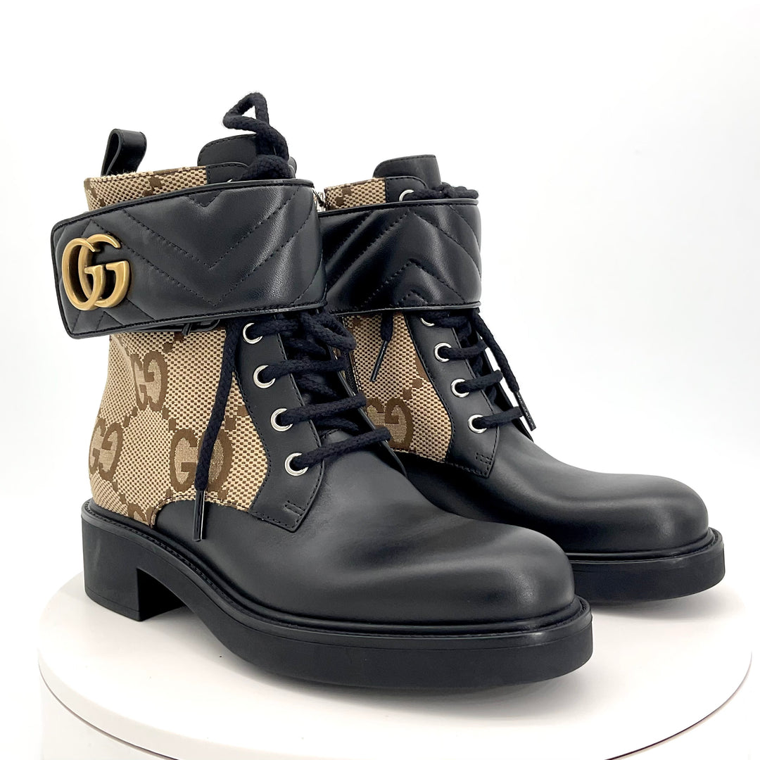 GUCCI GG Supreme Combat Boots 36
