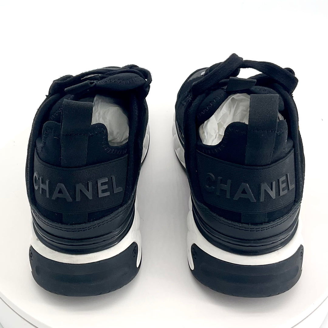 CHANEL Black Sneakers Size 35