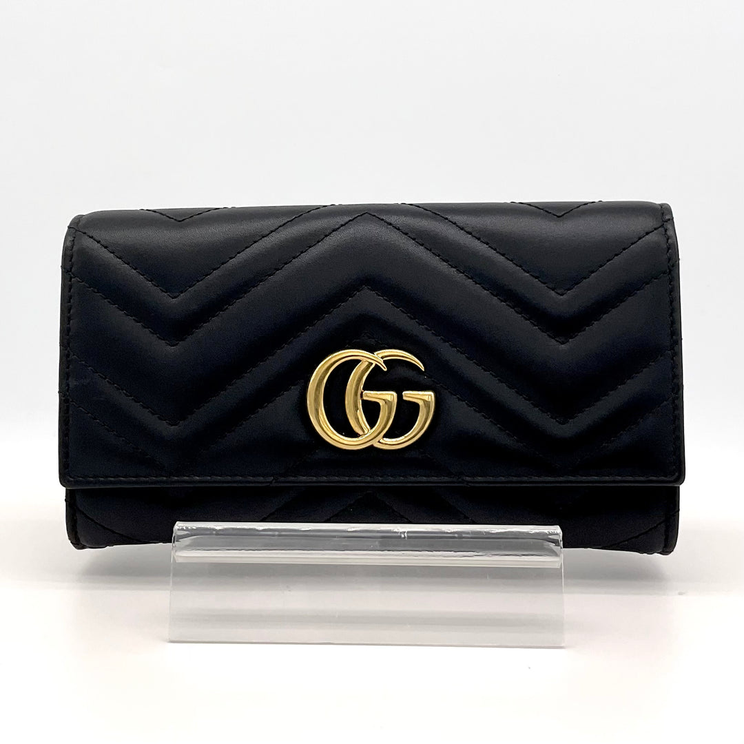 GUCCI GG Marmont Continental Wallet Black