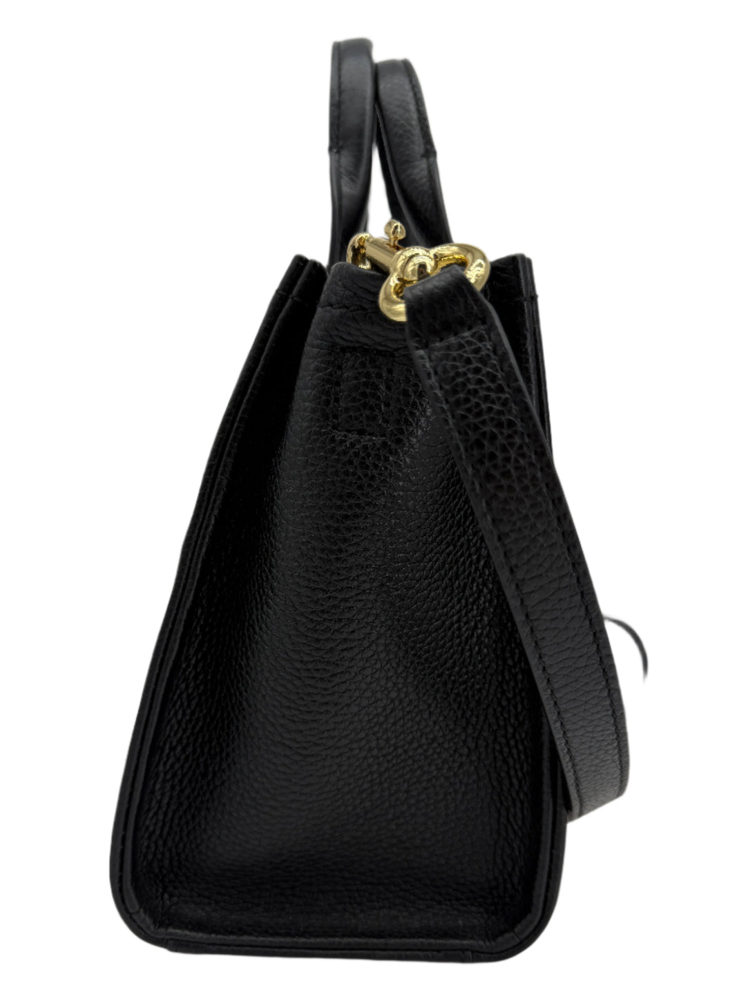 Marc Jacobs Small The Tote Bag – Black Grained Calfskin Leather with Adjustable Strap