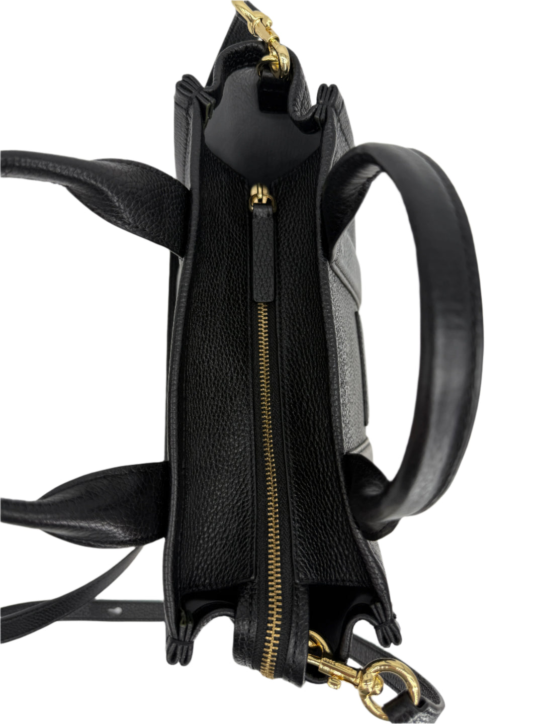 Marc Jacobs Small The Tote Bag – Black Grained Calfskin Leather with Adjustable Strap