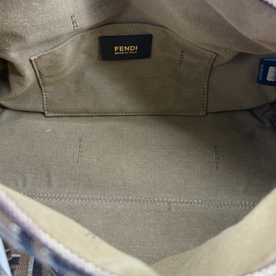 Fendi Medium Chef Boston Bag – Zucca Canvas with Oro Moro Vitello Leather Trim