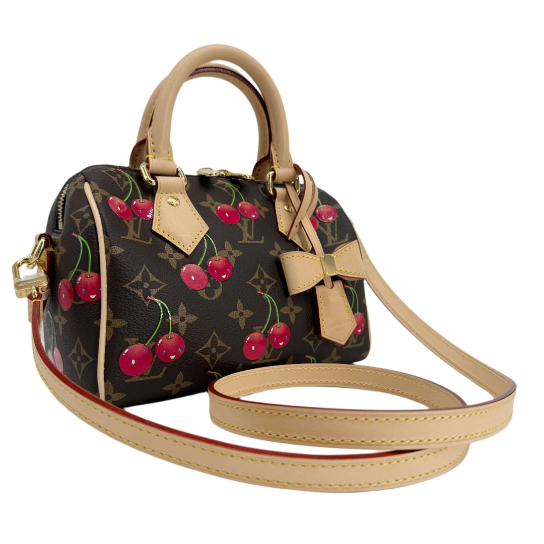 Louis Vuitton x Takashi Murakami Monogram Cerises Speedy Bandoulière 20 – Like New, Complete Set