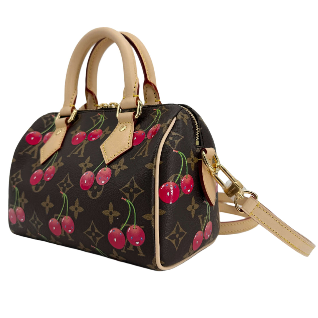 Louis Vuitton x Takashi Murakami Monogram Cerises Speedy Bandoulière 20 – Like New, Complete Set