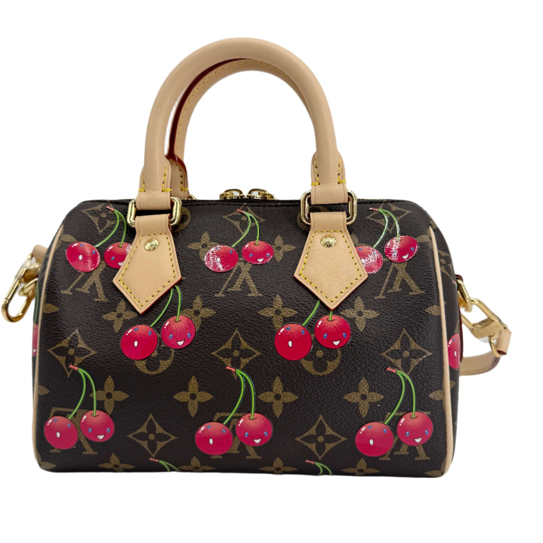 Louis Vuitton x Takashi Murakami Monogram Cerises Speedy Bandoulière 20 – Like New, Complete Set