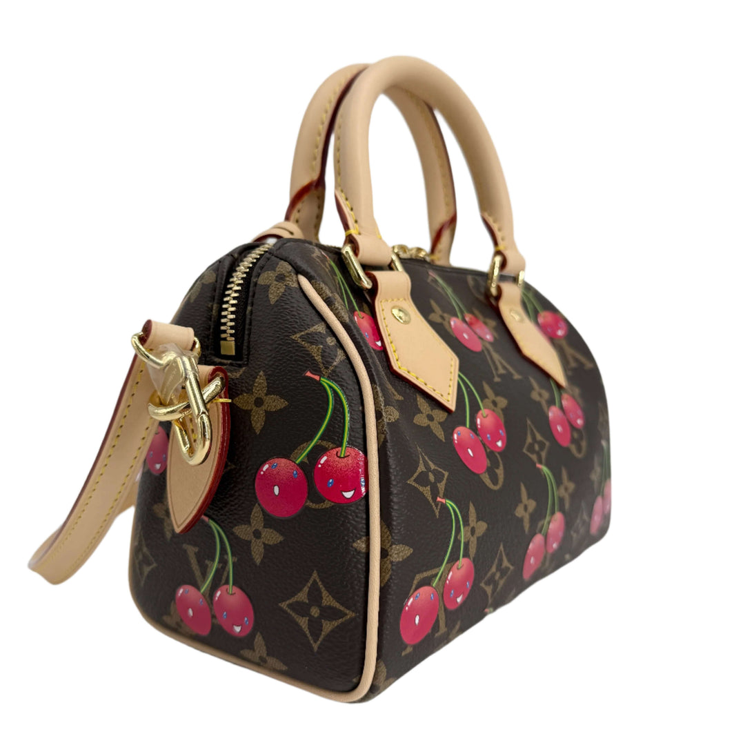 Louis Vuitton x Takashi Murakami Monogram Cerises Speedy Bandoulière 20 – Like New, Complete Set