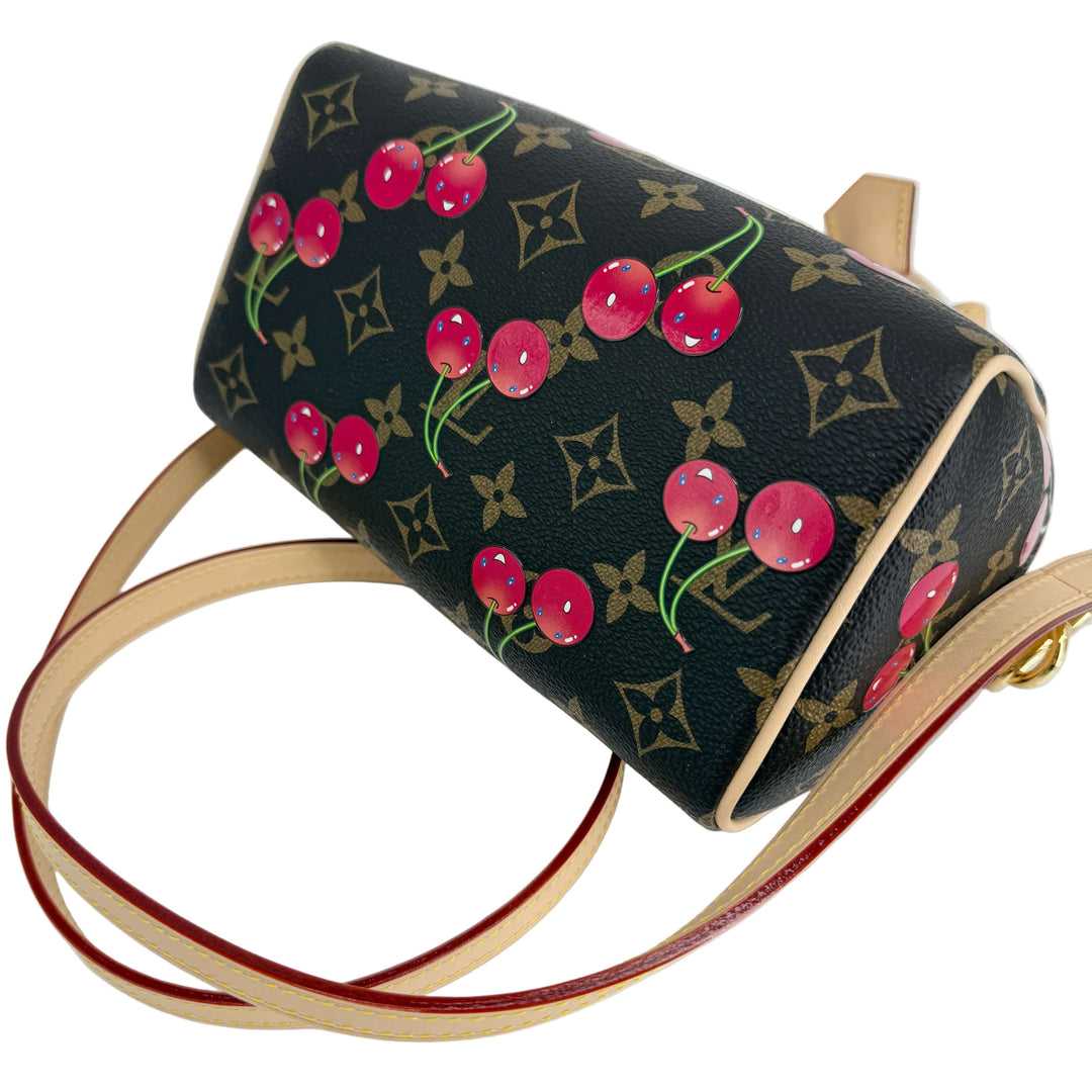 Louis Vuitton x Takashi Murakami Monogram Cerises Speedy Bandoulière 20 – Like New, Complete Set