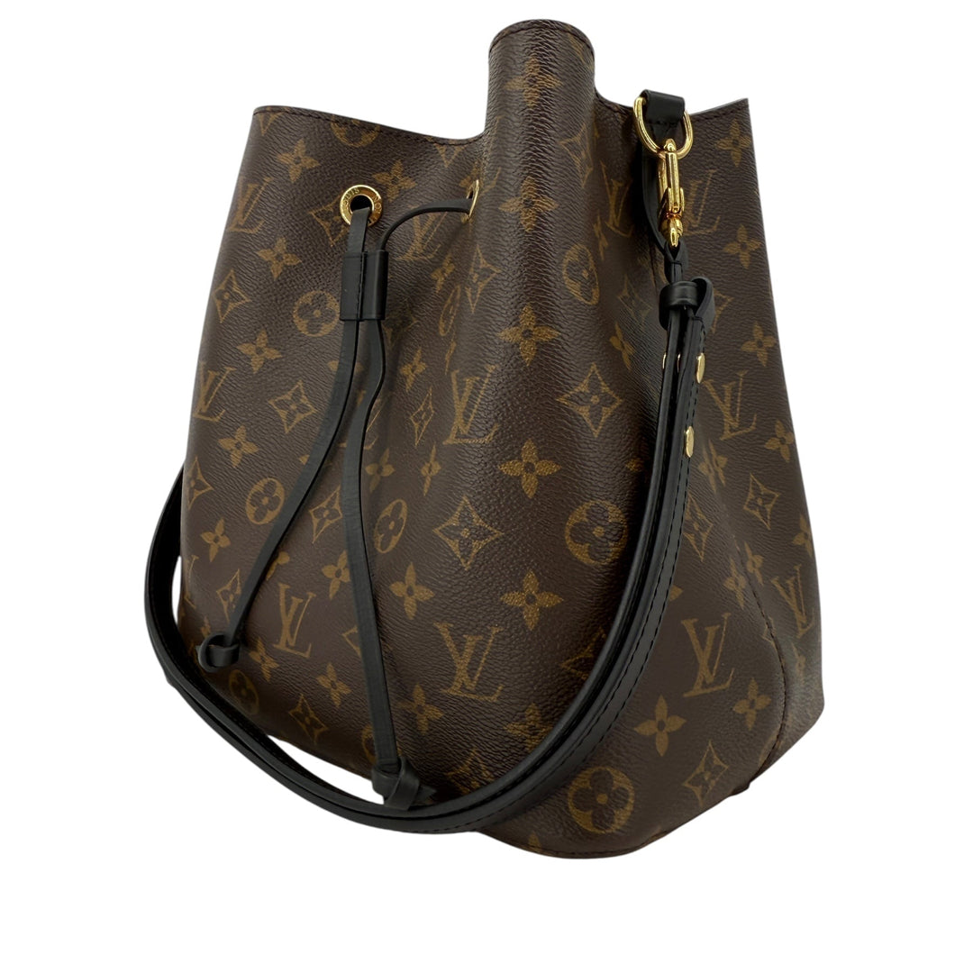 Louis Vuitton Monogram NéoNoé MM – Black Trim Bucket Crossbody Bag