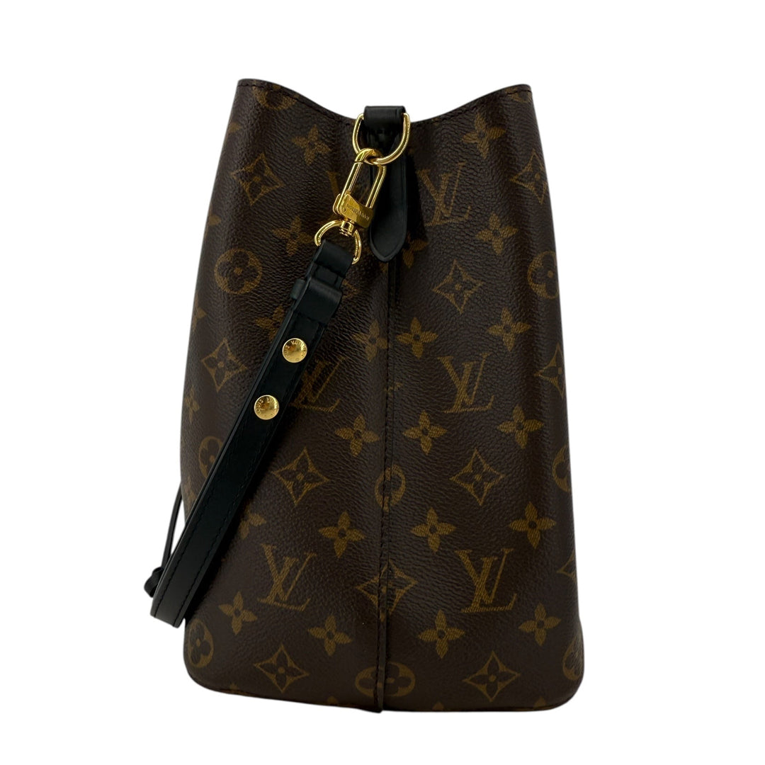 Louis Vuitton Monogram NéoNoé MM – Black Trim Bucket Crossbody Bag