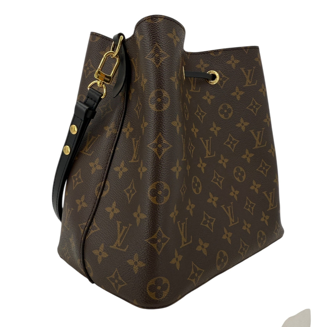 Louis Vuitton Monogram NéoNoé MM – Black Trim Bucket Crossbody Bag