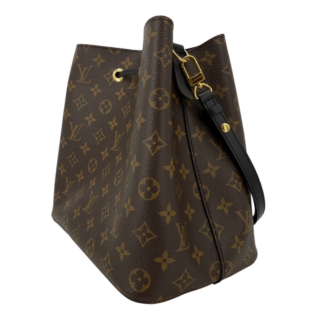 Louis Vuitton Monogram NéoNoé MM – Black Trim Bucket Crossbody Bag