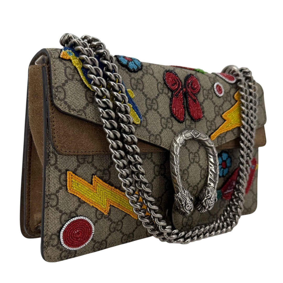 Gucci Dionysus GG Bead Embellished Small Shoulder Bag | LuxLoveLouis
