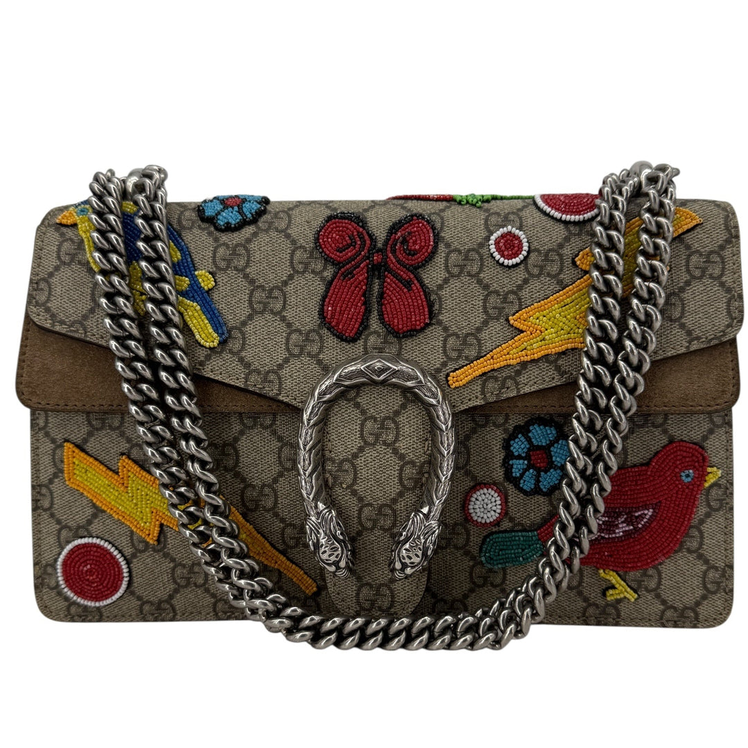 Gucci Dionysus GG Bead Embellished Small Shoulder Bag | LuxLoveLouis