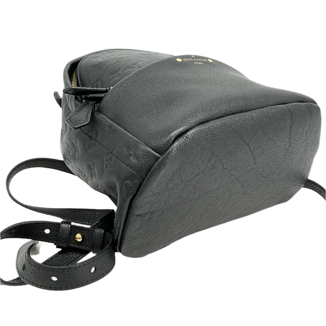 Louis Vuitton Empreinte Sorbonne Backpack in noir black leather, showcasing its elegant design and durable craftsmanship.