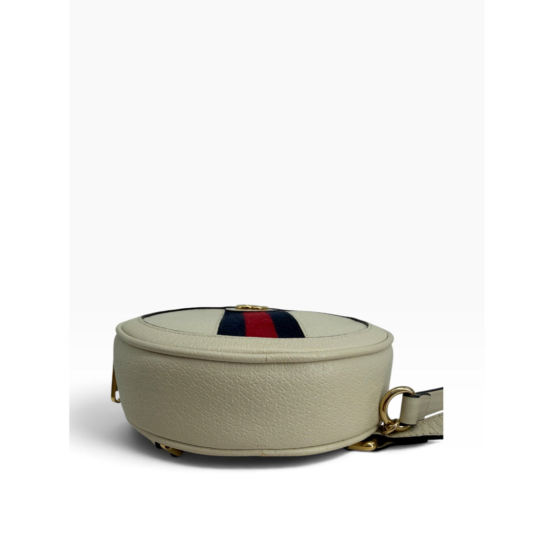 Gucci Ophidia mini round backpack bottom and edge condition