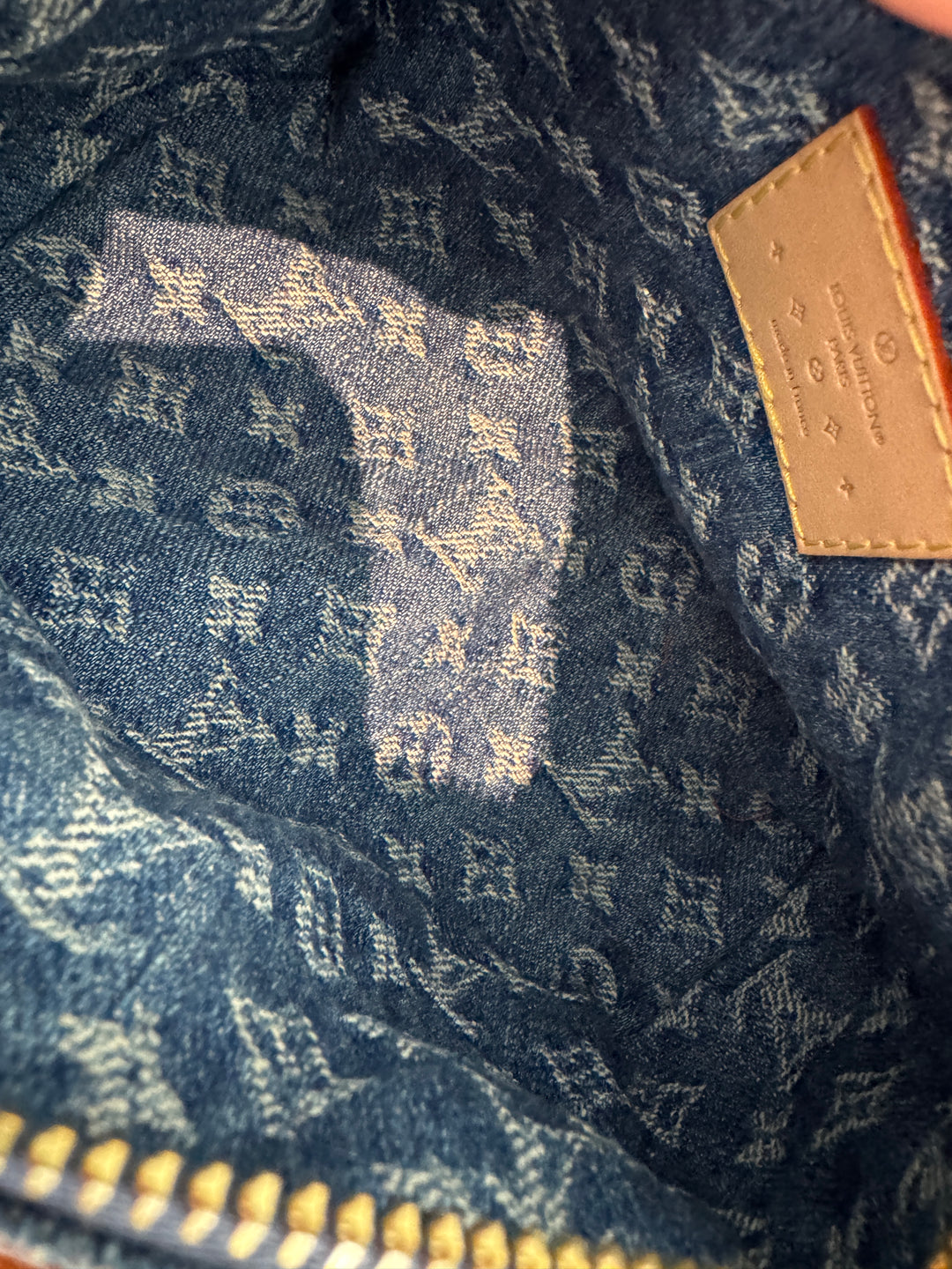 LV denim nano speedy