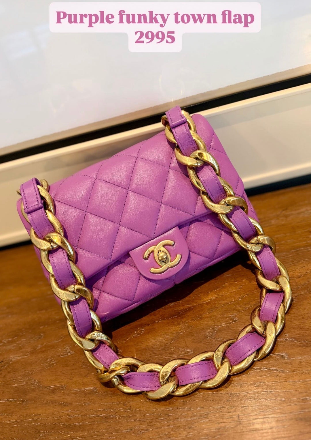 Chanel purple flap