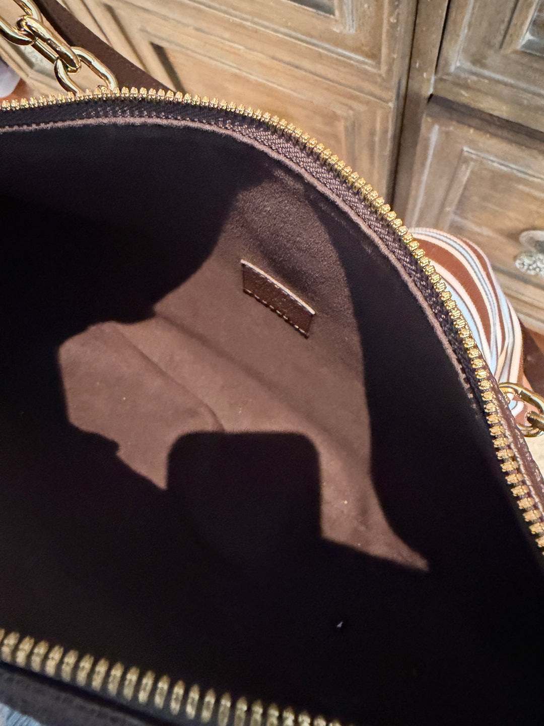 LV chocolate loop hobo