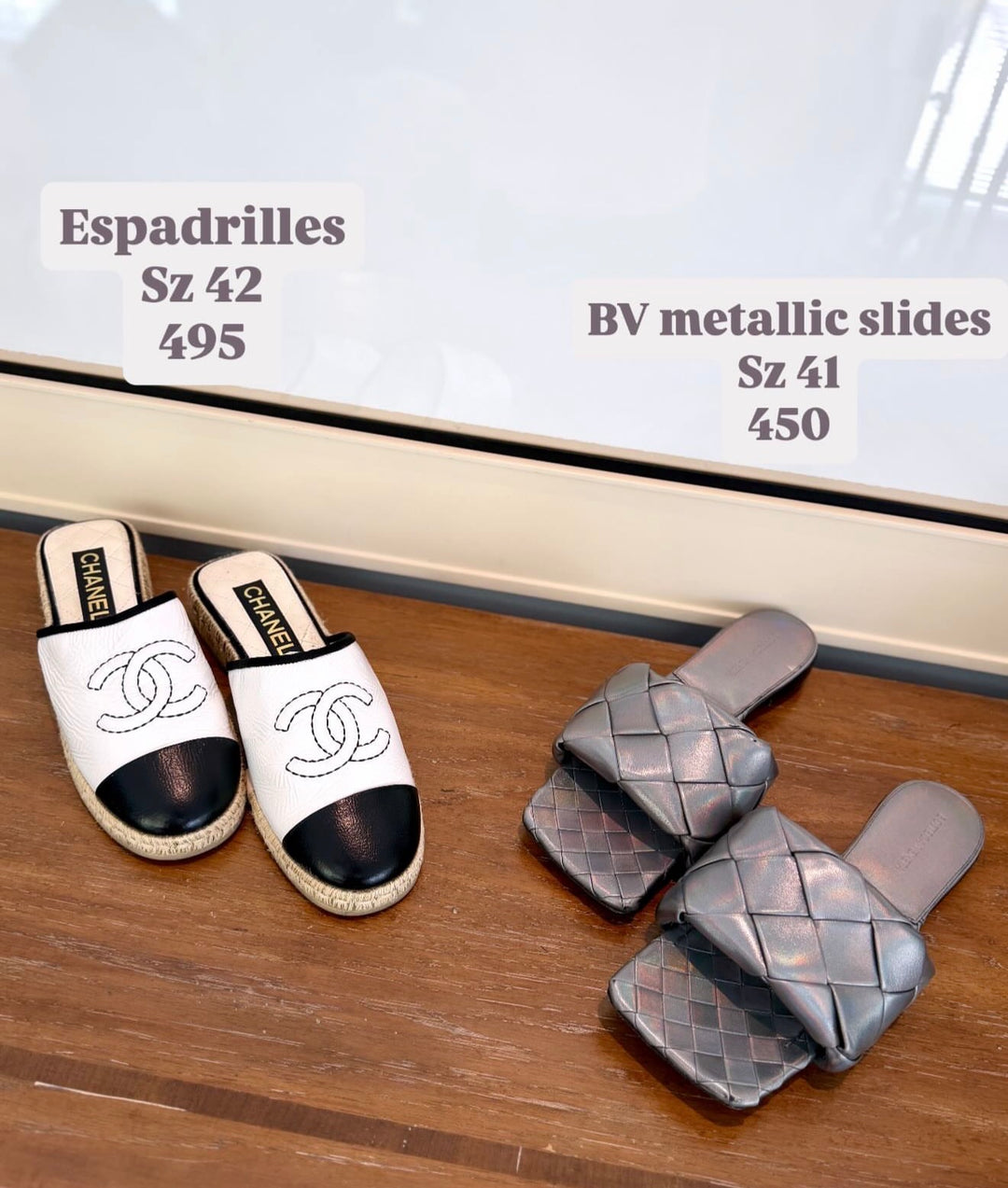 Chanel white espadrilles