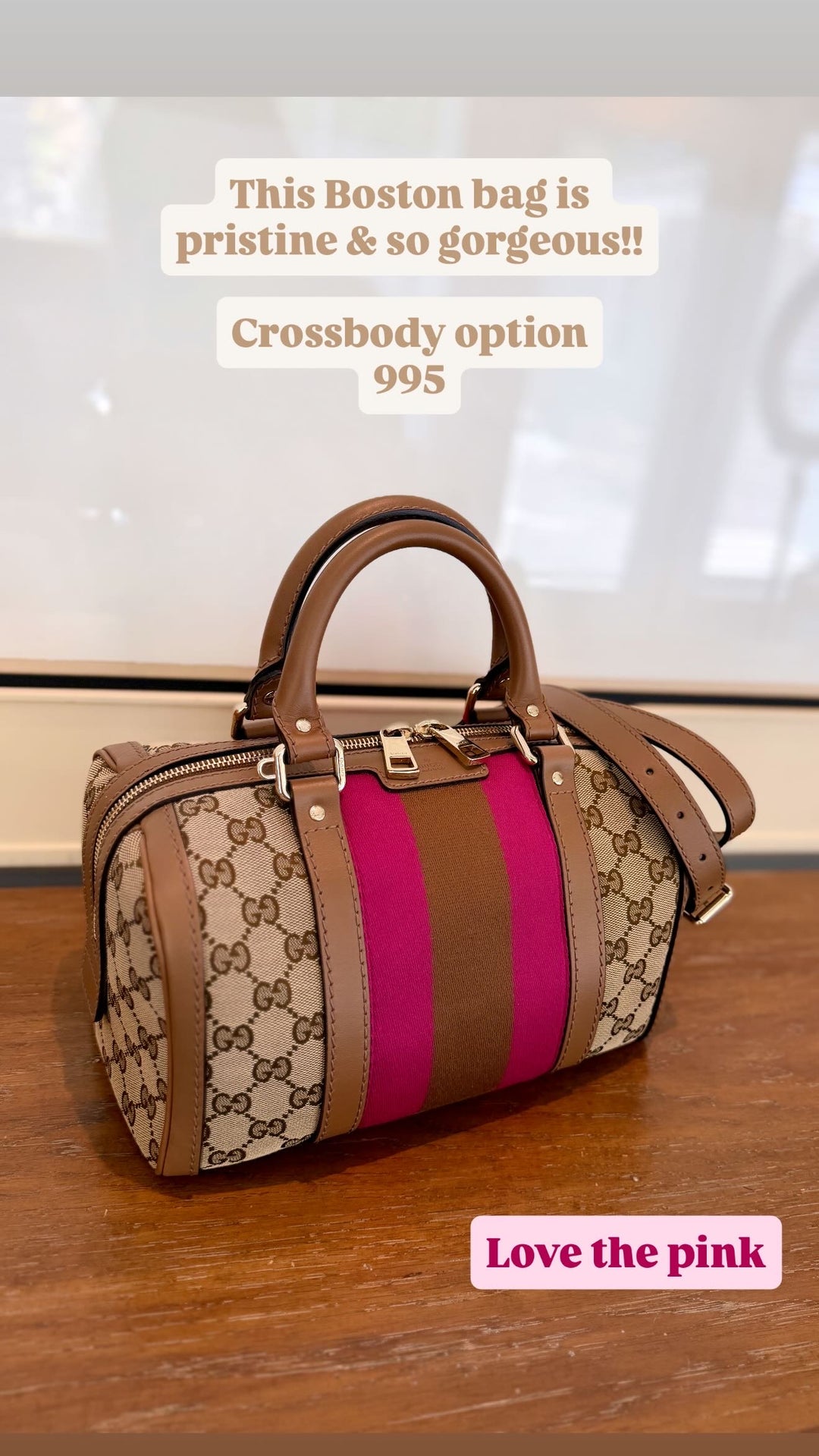 Gucci Boston pink mono