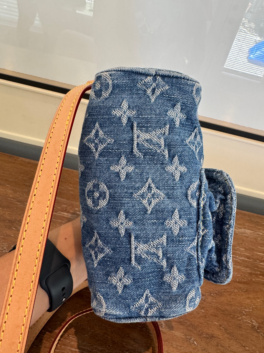 LV denim nano speedy