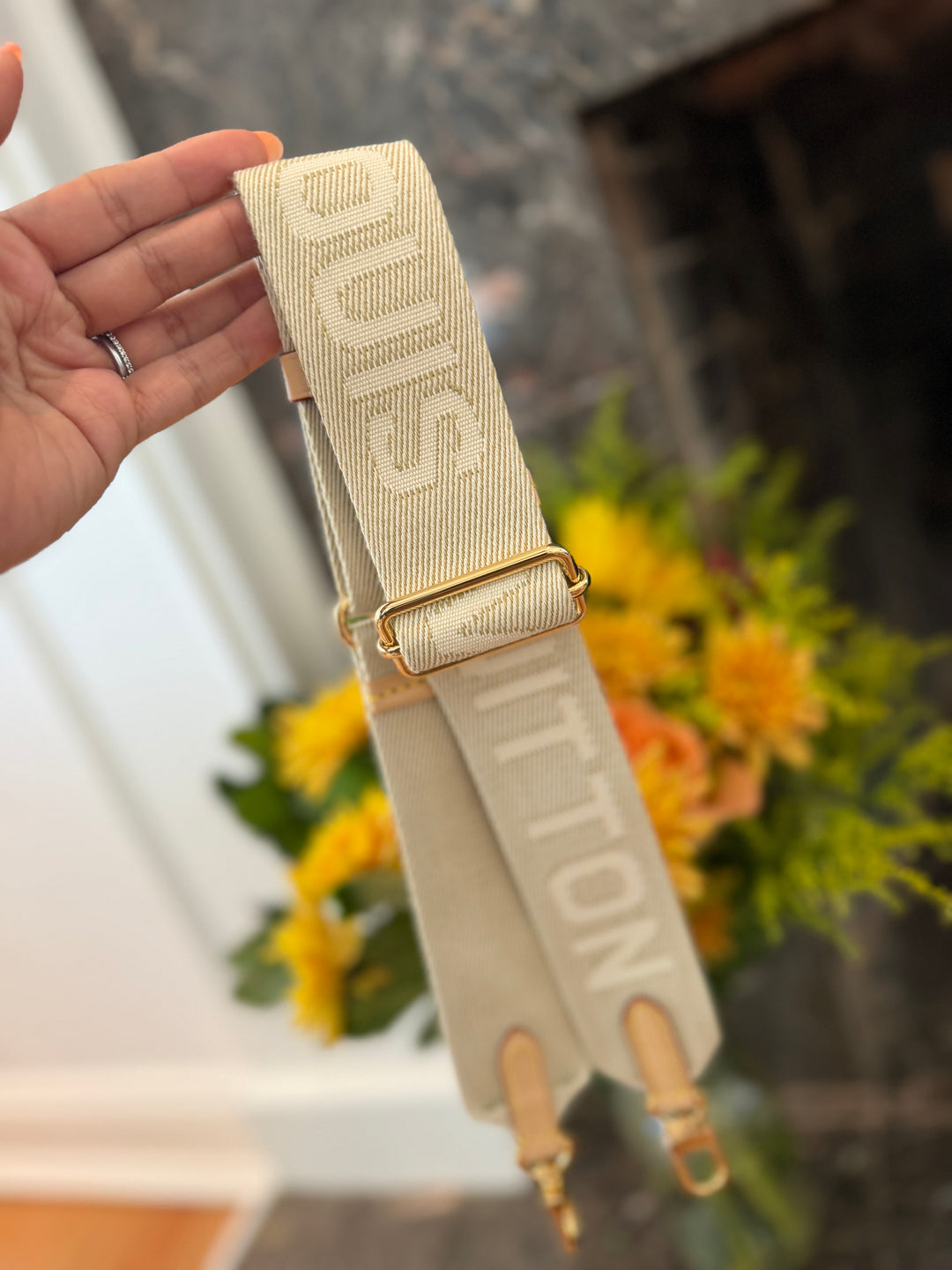 LV beige strap