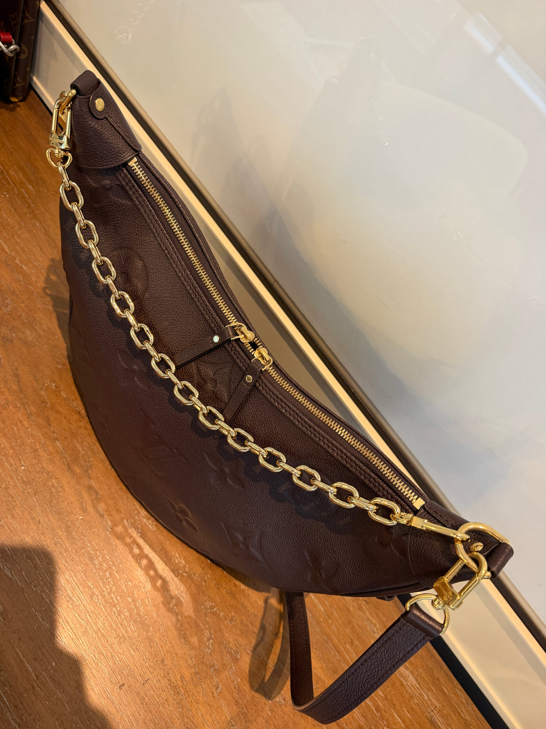 LV chocolate loop hobo