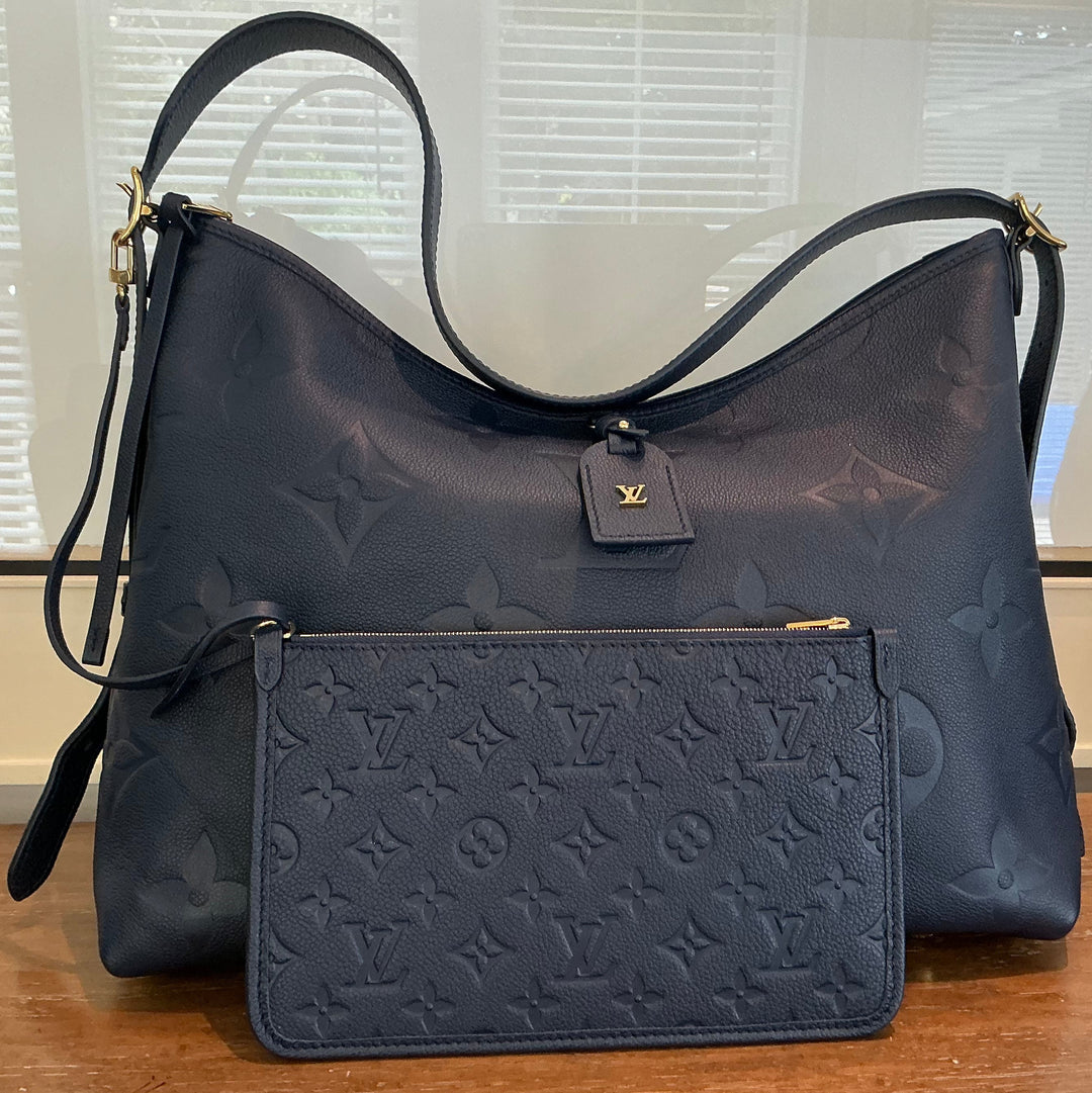 Louis Vuitton Carryall MM – Monogram Empreinte Navy Blue Leather