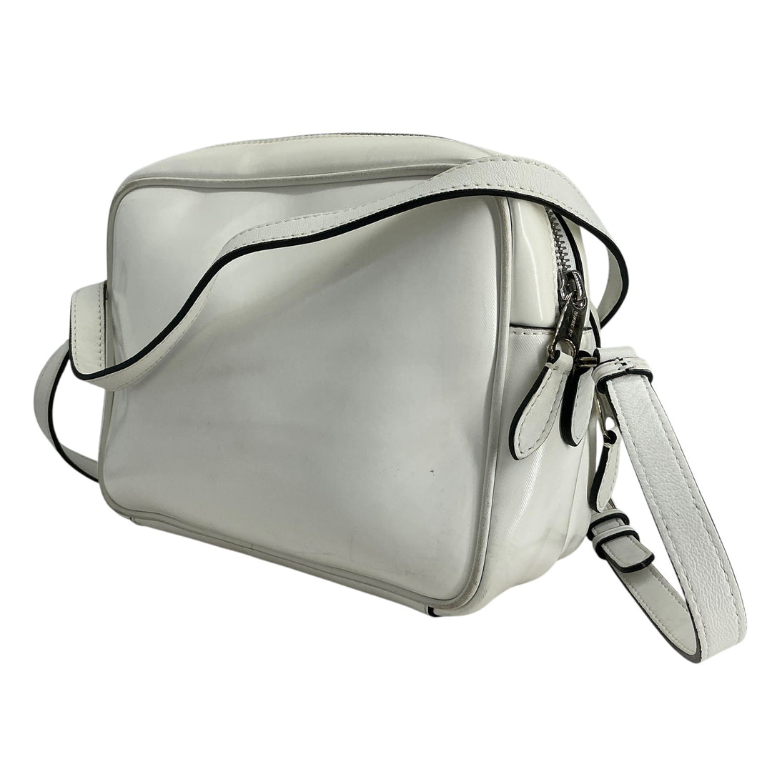Burberry Horseferry Logo Print Camera Crossbody Bag White