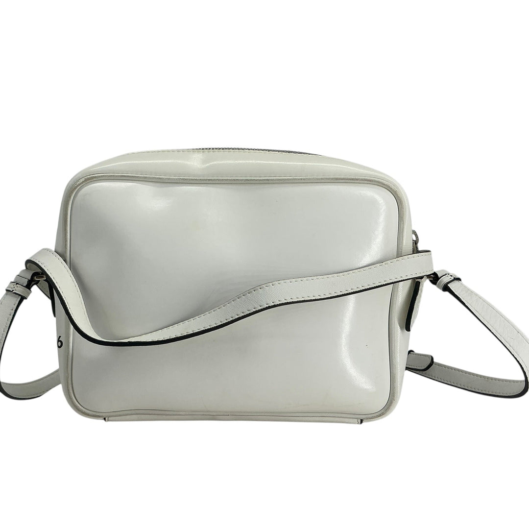 Burberry Horseferry Logo Print Camera Crossbody Bag White