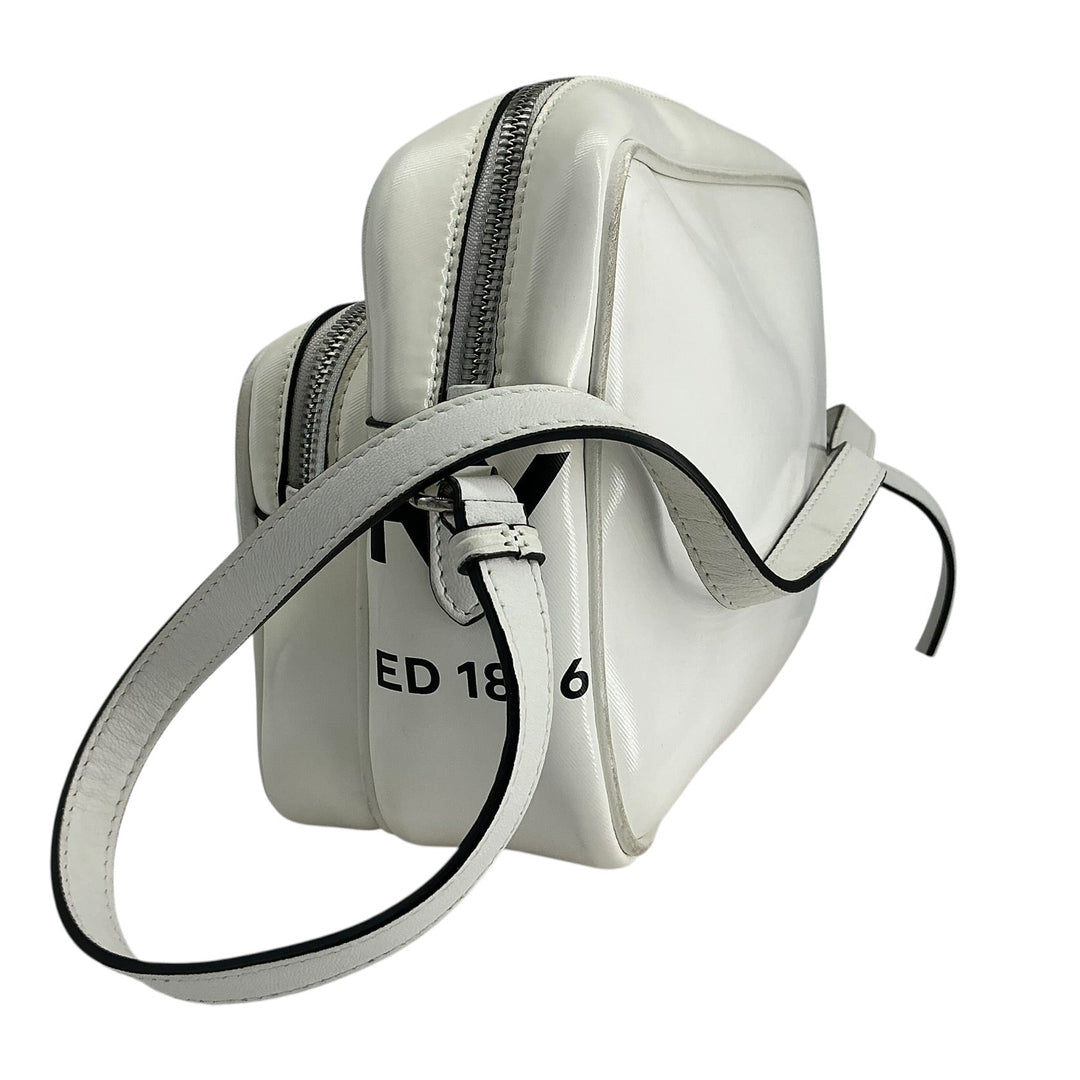Burberry Horseferry Logo Print Camera Crossbody Bag White