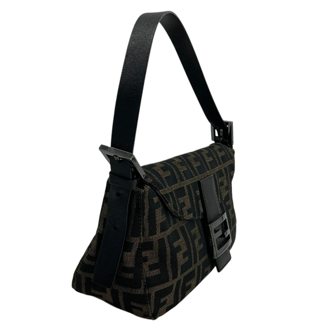 Fendi Zucca Baguette Shoulder Bag Brown
