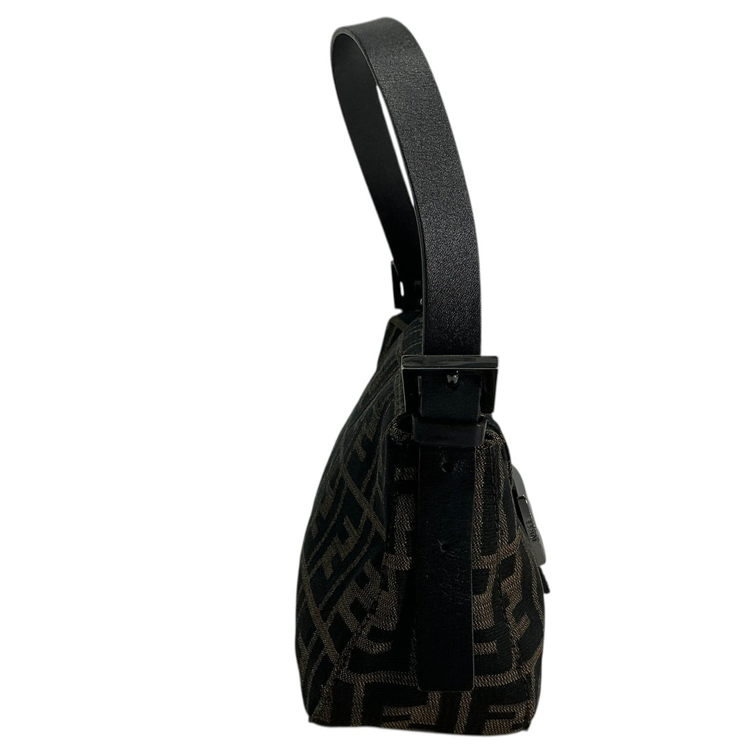 Fendi Zucca Baguette Shoulder Bag Brown
