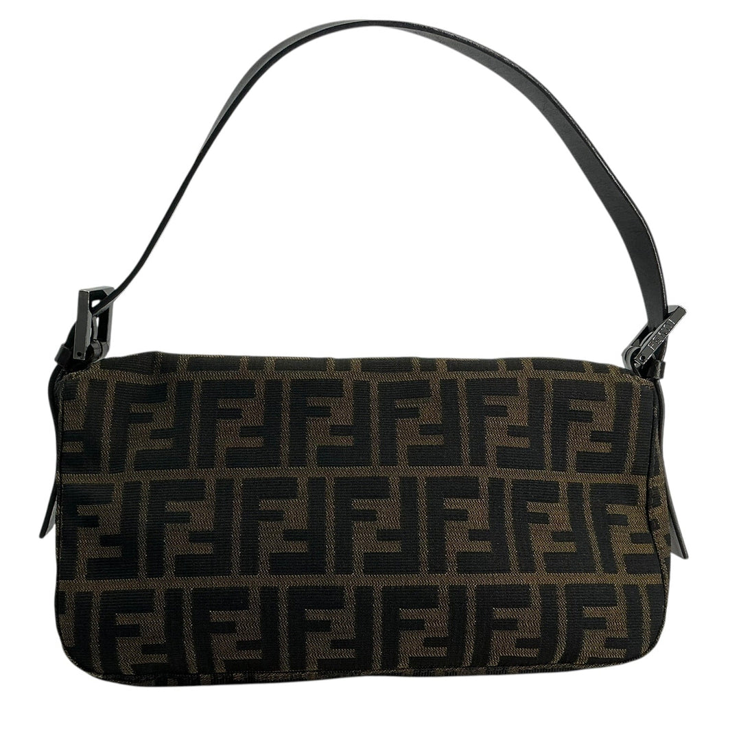 Fendi Zucca Baguette Shoulder Bag Brown