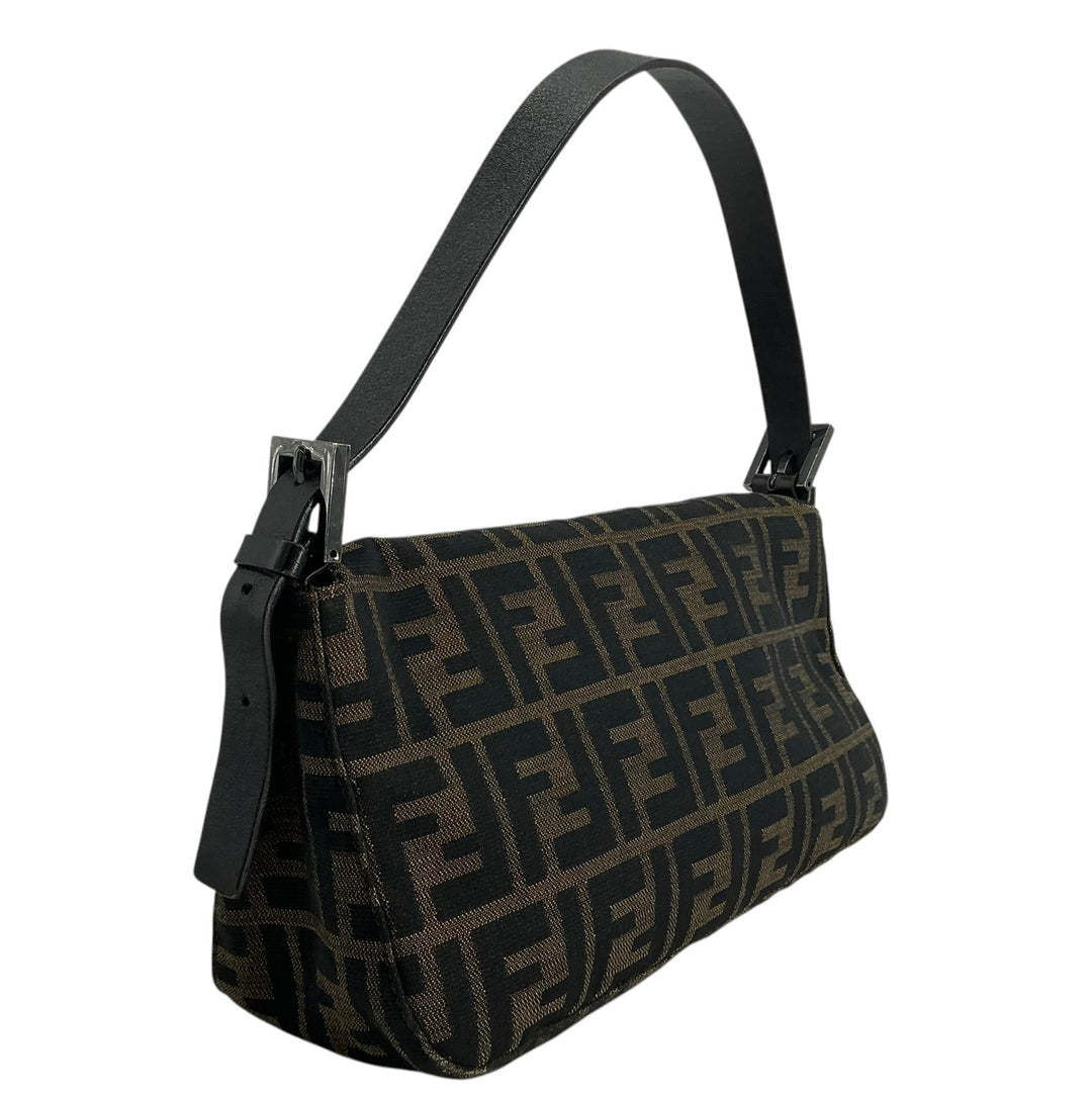 Fendi Zucca Baguette Shoulder Bag Brown